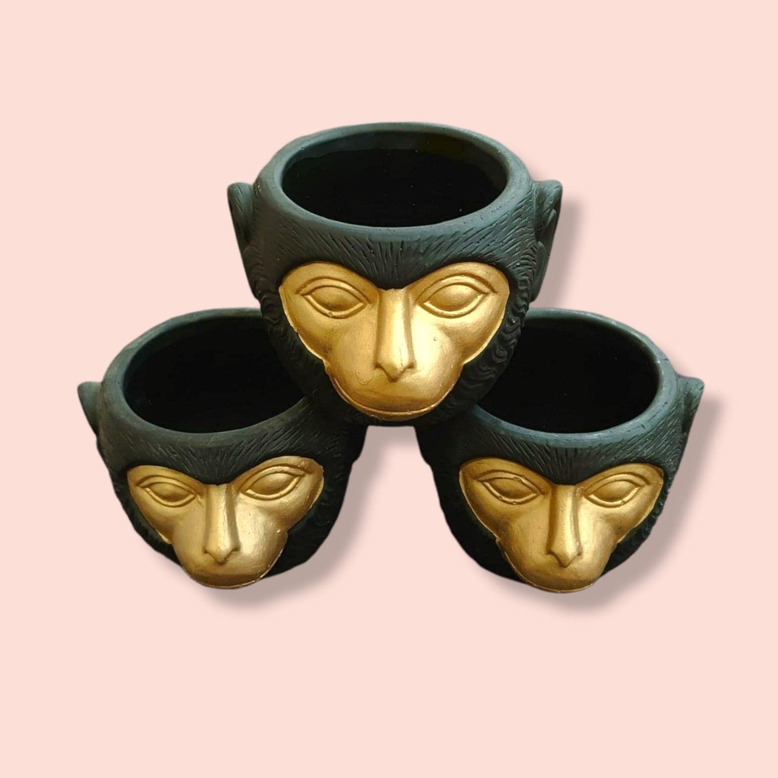 Topf Monkey Schwarz / Gold