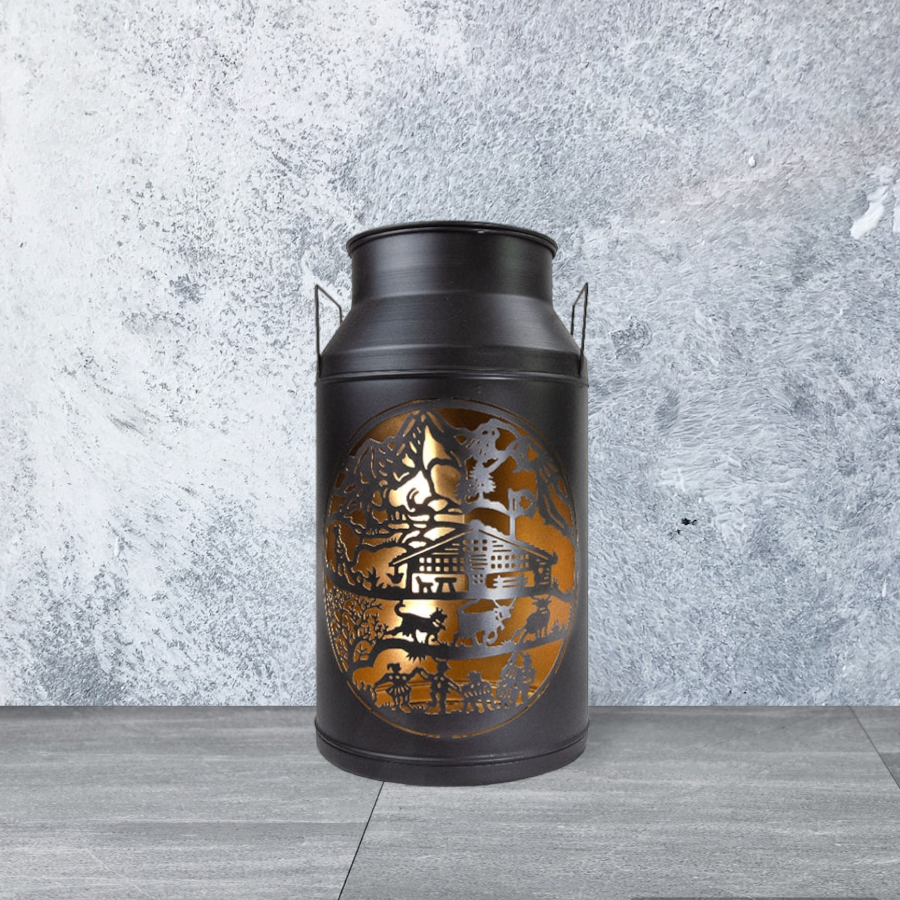 Milchkannen Laterne «Le Chalet» Ligne Noire (Midi) 