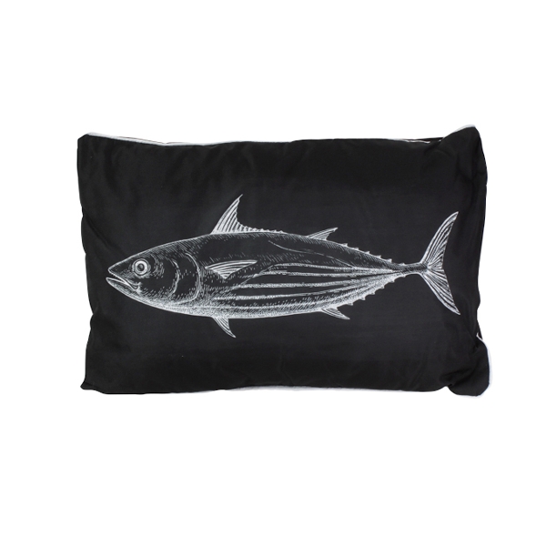 Outdoor Kissen Fisch Black & White 